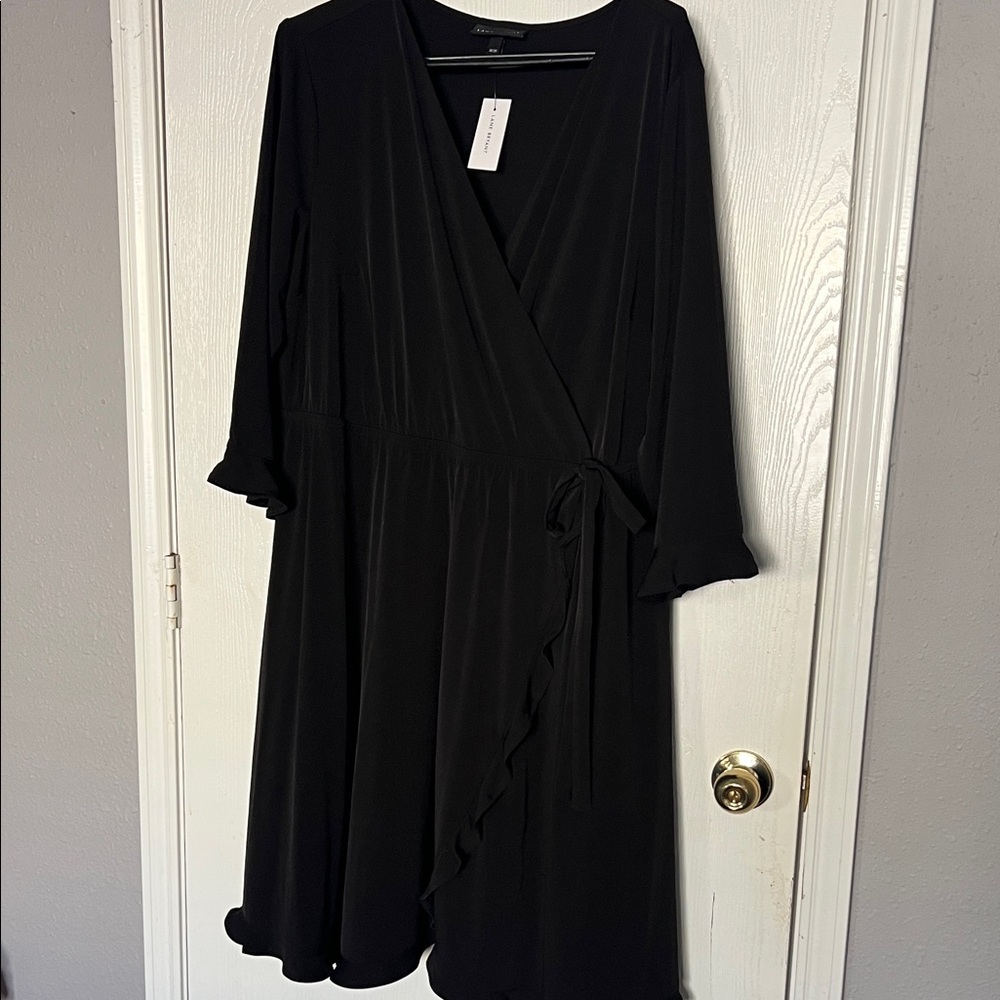 Lane Bryant Elegant Black Midi Dress